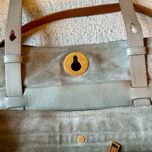 Yves Saint Laurent Muse Two Hand Bag Tote Bag Gray Beige - Picture 5 of 12